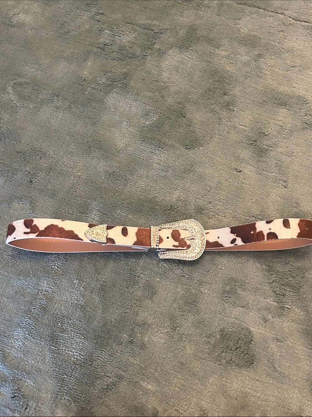 8 Other Reasons Faux Fur Bonnie Rancher Belt in Cow Print